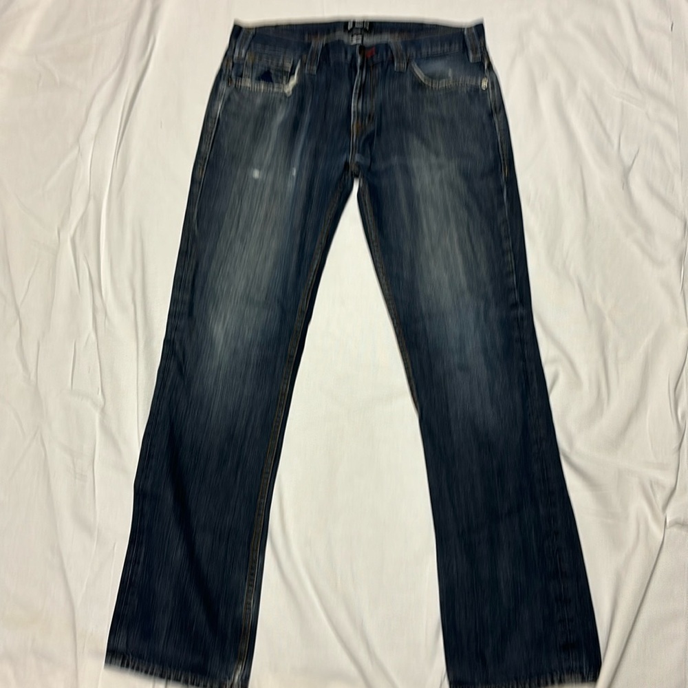 Vintage Burton rigid blue denim straight leg button fly skate jeans Size 32